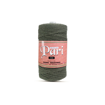 2mm Twisted (3Ply) | Army Green | 350 - 400 Metres | 1kg Spool | Cotton | No 38