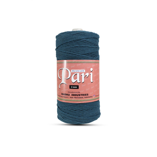 2mm Twisted (3Ply) | Teal Blue | 350 - 400 Metres | 1kg Spool | Cotton | No 39