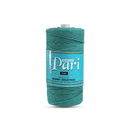 3mm Braided | Sea Green | 150 Metres | Approx 700gms | Cotton | No 12