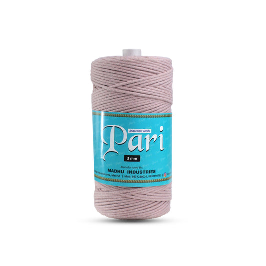 3mm Braided | Baby Pink | 150 Metres | Approx 700gms | Cotton | No 18