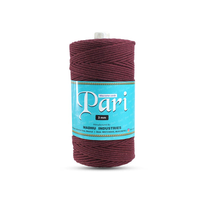 3mm Braided | Wine | 200-250 Meters | 1 Kg Spool | Cotton | No 29