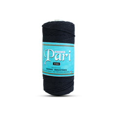 3mm Single Strand | Black | 200 - 250 Metres | 1kg Spool | Cotton | No 01