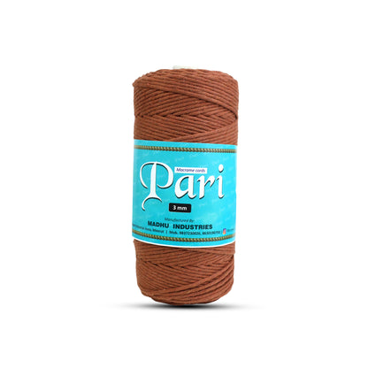 3mm Single Strand | Chocolate | 200 - 250 Metres | 1kg Spool | Cotton | No 06