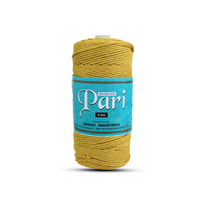 3mm Single Strand | Mustard | 200 - 250 Metres | 1kg Spool | Cotton | No 07