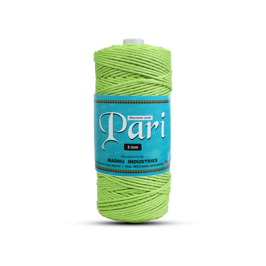 3mm Single Strand | Parrot Green | 200 - 250 Metres | 1kg Spool | Cotton | No 13