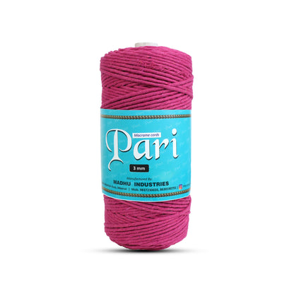 3mm Single Strand | Hot Pink | 200 - 250 Metres | 1kg Spool | Cotton | No 16