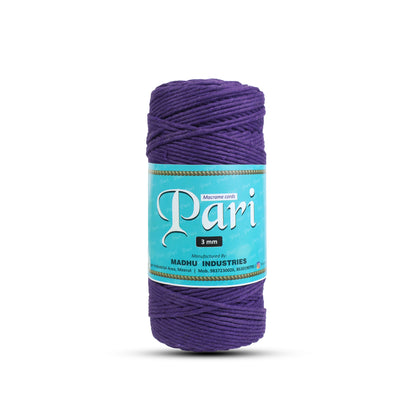 3mm Single Strand | Violet | 200 - 250 Metres | 1kg Spool | Cotton | No 21