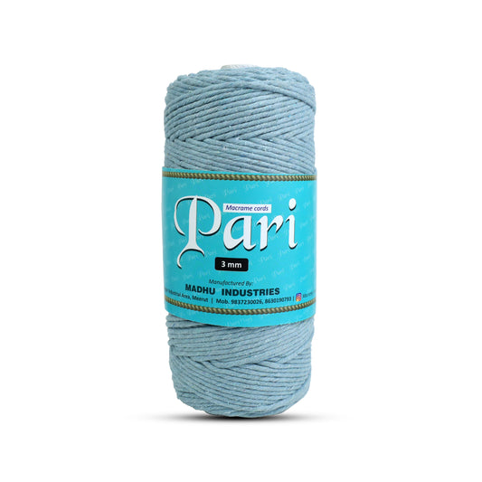 3mm Single Strand | Mint Blue | 200 - 250 Metres | 1kg Spool | Cotton | No 25