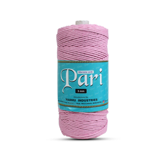 3mm Single Strand | Bubblegum Pink | 200 - 250 Metres | 1kg Spool | Cotton | No 26