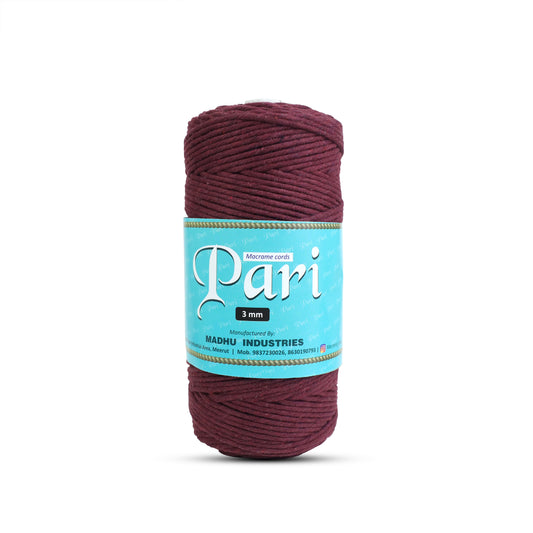 3mm Single Strand | Wine | 200 - 250 Metres | 1kg Spool | Cotton | No 29