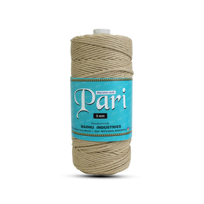 3mm Single Strand | Beige | 200 - 250 Metres | 1kg Spool | Cotton | No 30