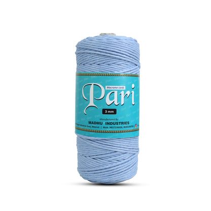 3mm Single Strand | Ice Blue | 200 - 250 Metres | 1kg Spool | Cotton | No 32