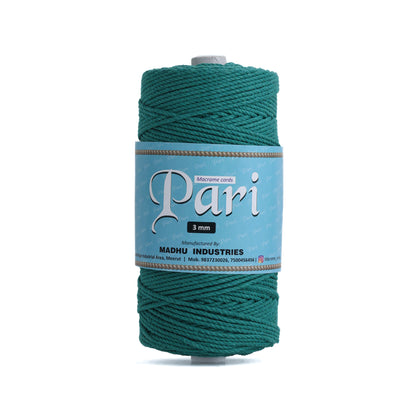 3mm Twisted (3Ply) | Sea Green | 200 - 250 Metres | 1kg Spool | Cotton | No 12