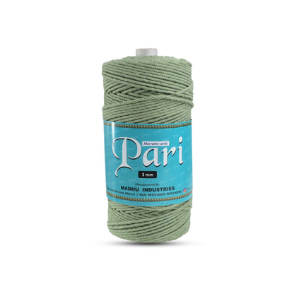 3mm Twisted (3Ply) | Olive Green | 200 - 250 Metres | 1kg Spool | Cotton | No 14