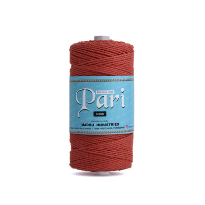 3mm Twisted (3Ply) | Rust | 200 - 250 Metres | 1kg Spool | Cotton | No 28