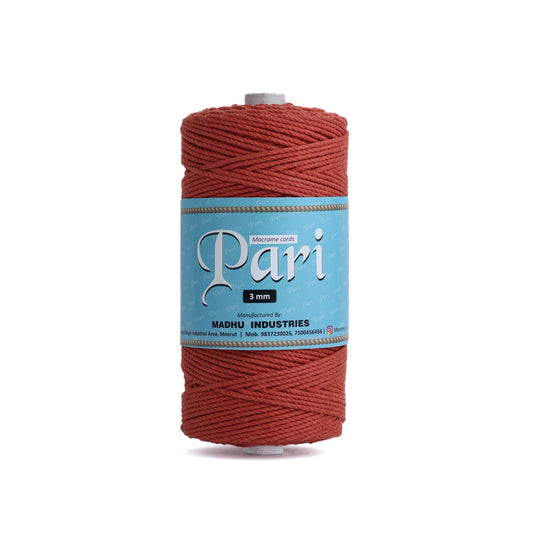 3mm Twisted (3Ply) | Rust | 200 - 250 Metres | 1kg Spool | Cotton | No 28