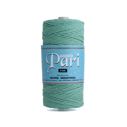 3mm Twisted (3Ply) | Mint Green | 200 - 250 Metres | 1kg Spool | Cotton | No 35