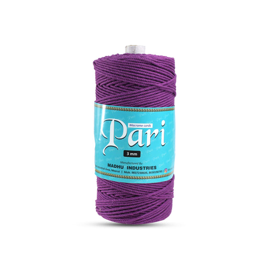 3mm Twisted (3Ply) | Reddish Purple | 200 - 250 Metres | 1kg Spool | Cotton | No 36