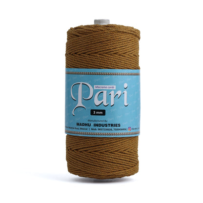 3mm Twisted (3Ply) | Golden Mustard | 200 - 250 Metres | 1kg Spool | Cotton | No 37