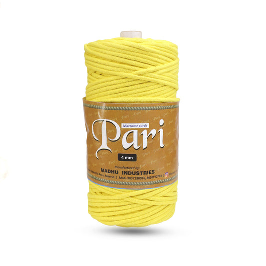 4mm Braided | Yellow | 140 Meters | 1Kg Spool | Cotton | No 08