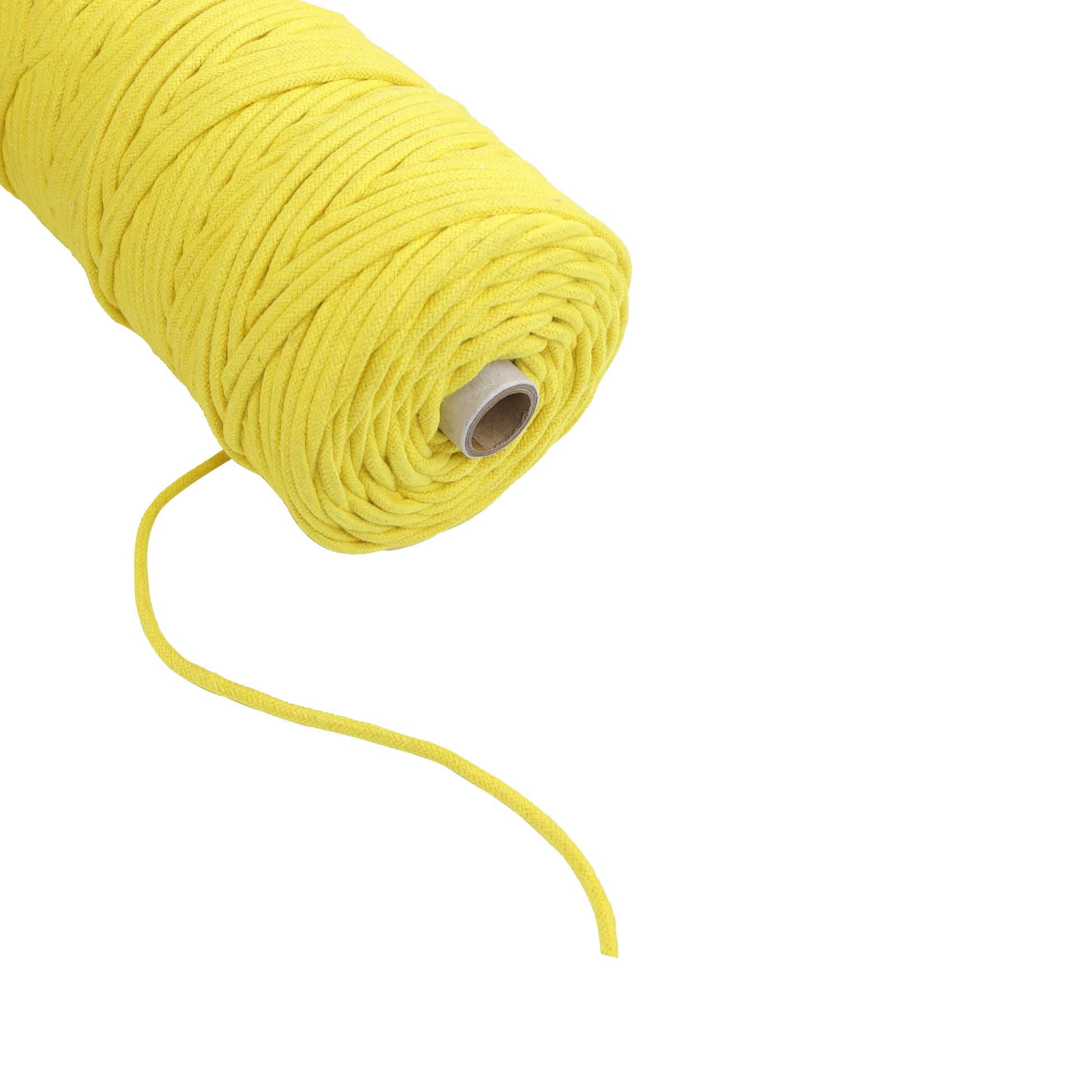 4mm Braided | Yellow | 140 Meters | 1Kg Spool | Cotton | No 08