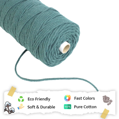 4mm Braided | Forrest Green | 140 Meters | 1Kg Spool | Cotton | No 10