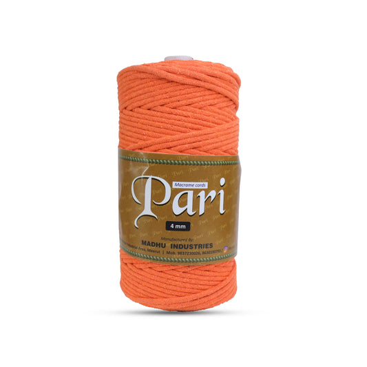 4mm Braided | Orange | 140 Meters | 1Kg Spool | Cotton | No 19