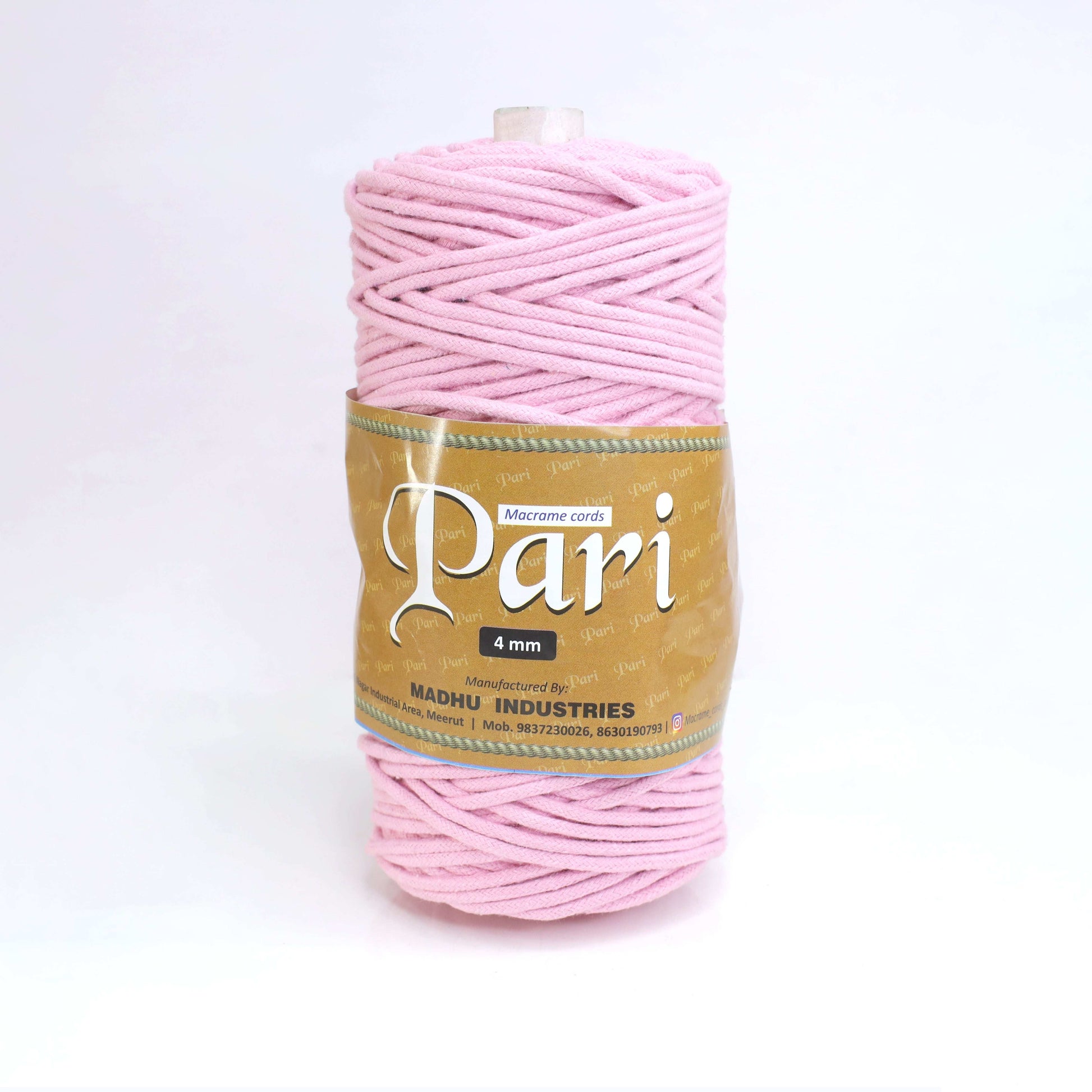 4mm Braided | Bubble Gum Pink | 140 Meters | 1Kg Spool | Cotton | No 26