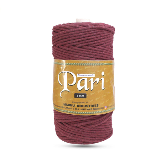 4mm Braided | wine/Maroon | 140 Meters | 1Kg Spool | Cotton | No 29