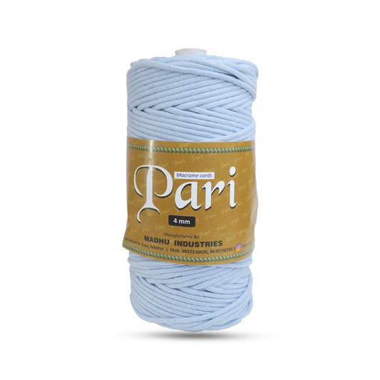 4mm Braided | Ice Blue | 140 Meters | 1Kg Spool | Cotton | No 32