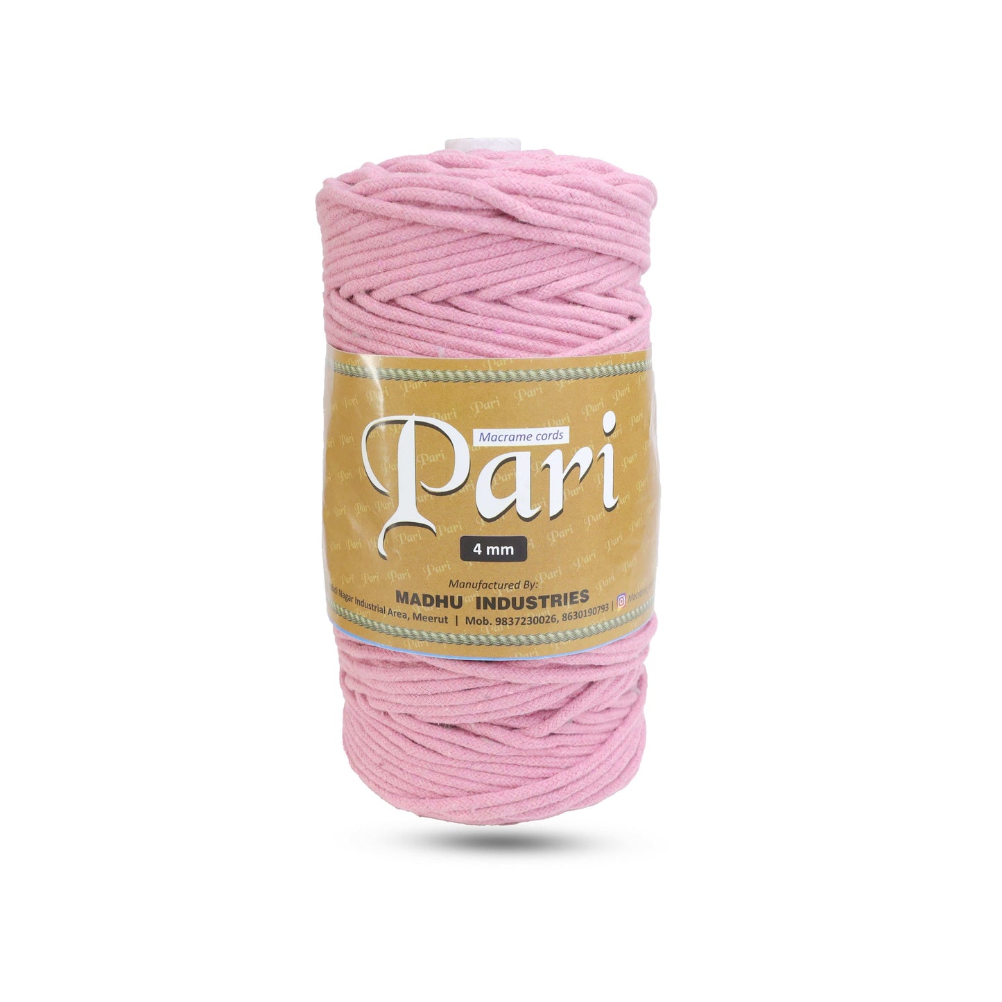 4mm Braided | Bright Pink | 140 Meters | 1Kg Spool | Cotton | No 33