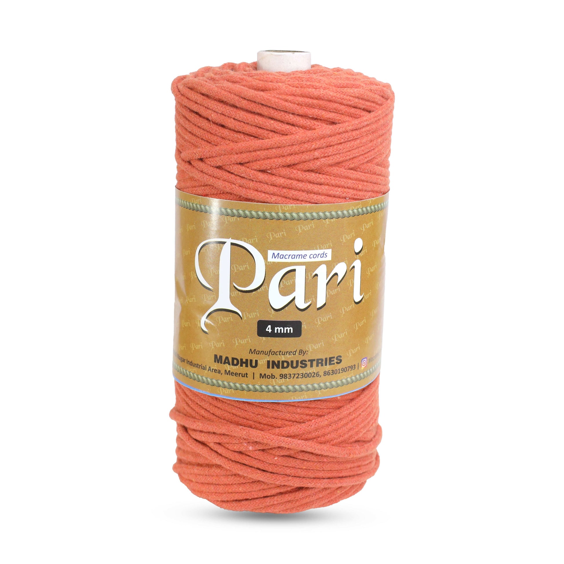 4mm Braided | Rust | 140 Meters | 1Kg Spool | Cotton | No 28