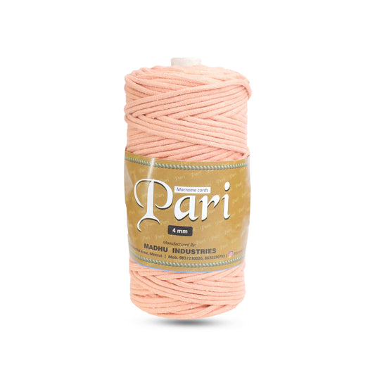 4mm Braided | Pastel Orange | 140 Meters | 1Kg Spool | Cotton | No 34