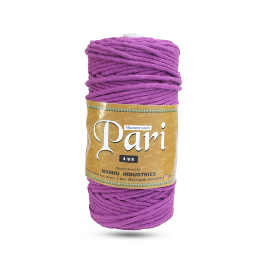 4mm Braided | Reddish Purple | 140 Meters | 1Kg Spool | Cotton | No 36