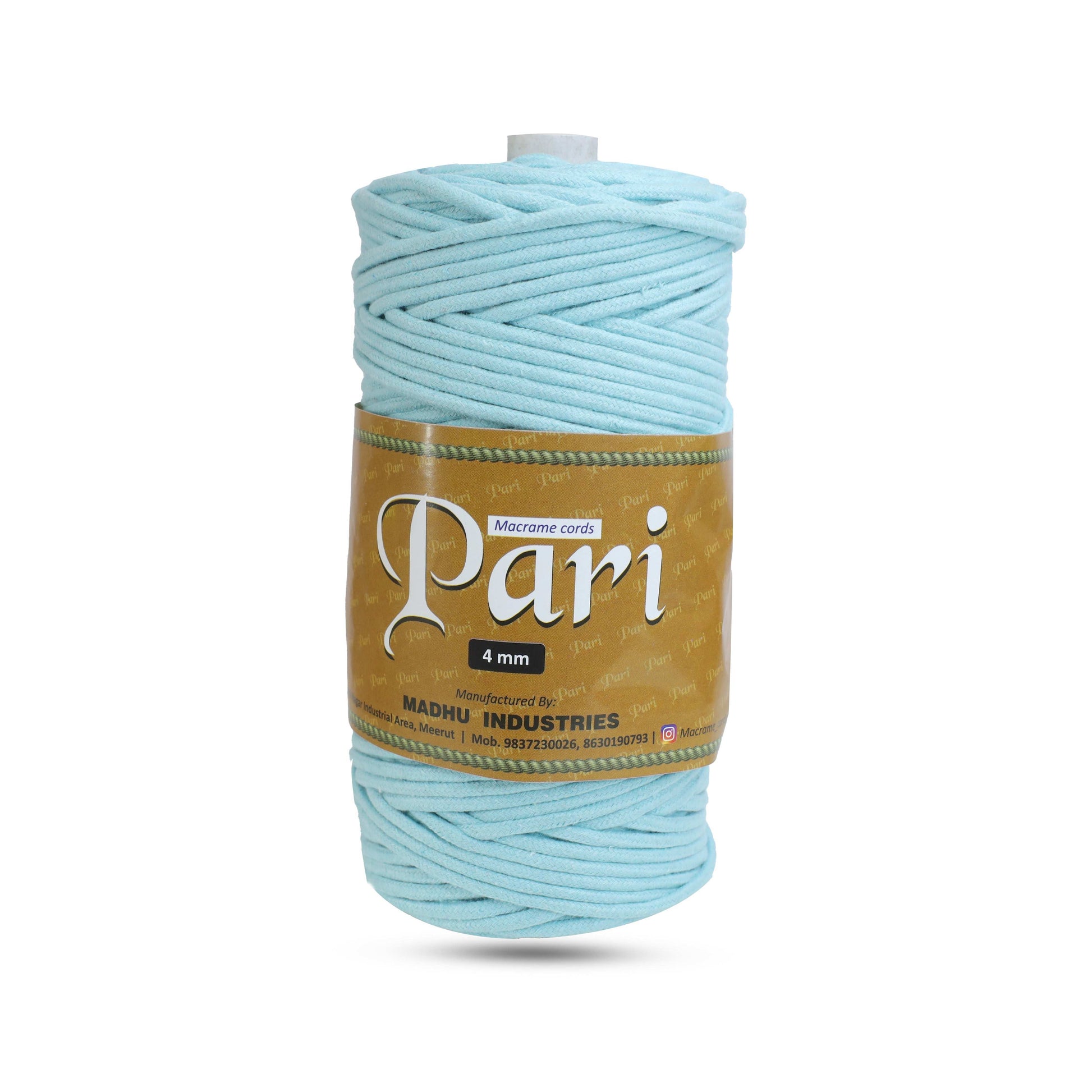 4mm Braided | Aqua Blue | 140 Meters | 1Kg Spool | Cotton | No 40