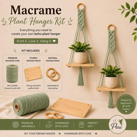 DIY Macrame Plant Hanger ( Set of 2)