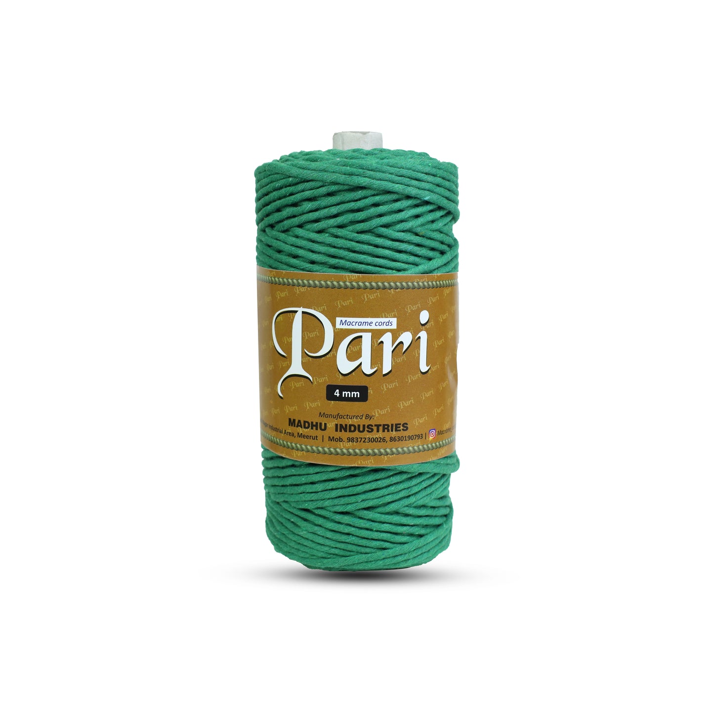 4mm Single Strand | Green | 150 Metres | 1kg Spool | Cotton  |No 11