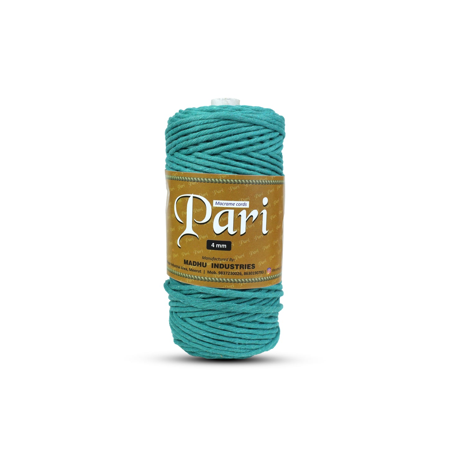 4mm Single Strand | Sea Green | 150 Metres | 1kg Spool | Cotton  |No 12