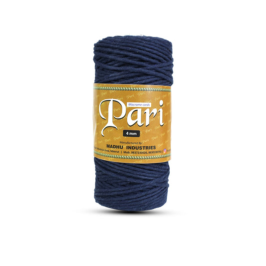 4mm Single Strand | Dark Blue | 150 Metres | 1kg Spool | Cotton  |No 27