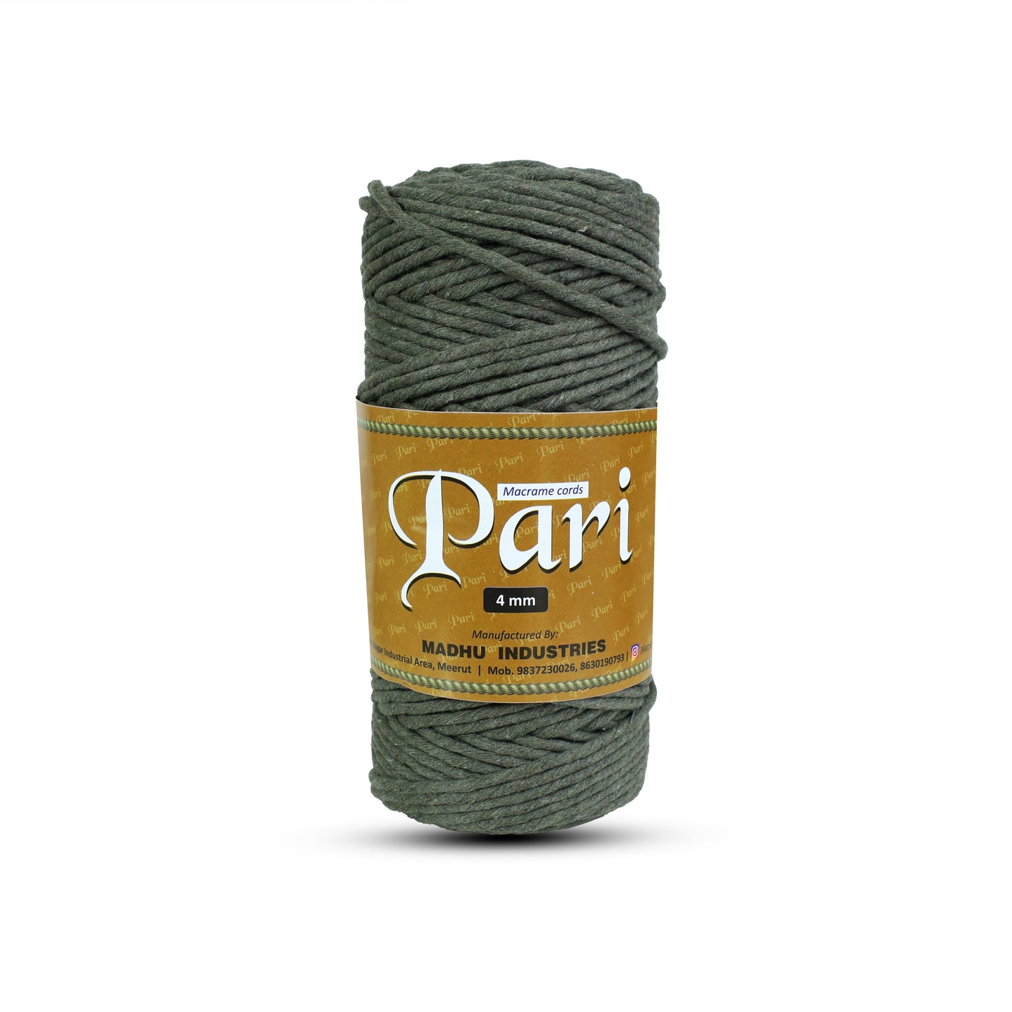 4mm Single Strand | Army Green | 150 Metres | 1kg Spool | Cotton  |No 38