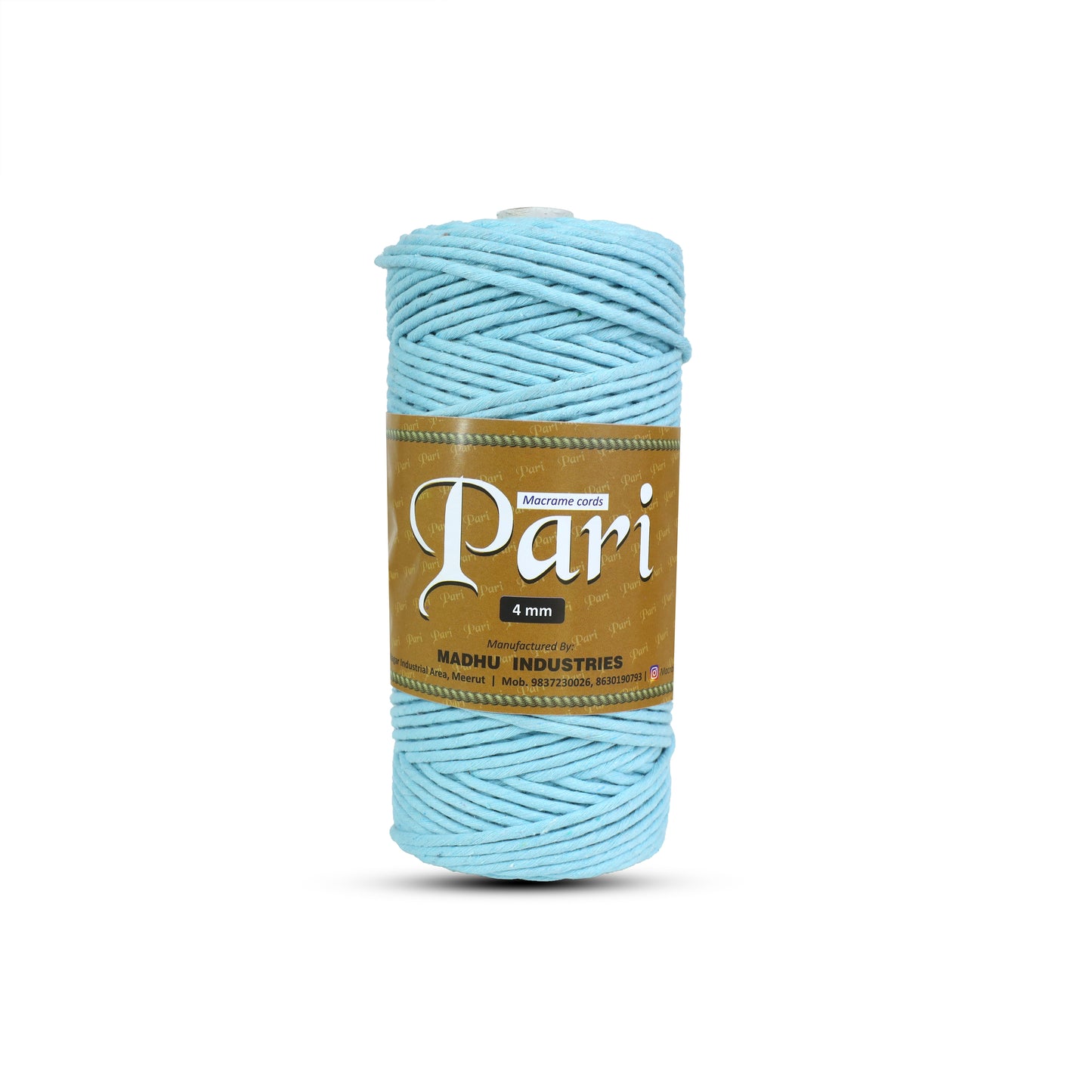 4mm Single Strand | Aqua Blue | 150 Metres | 1kg Spool | Cotton  | No 40