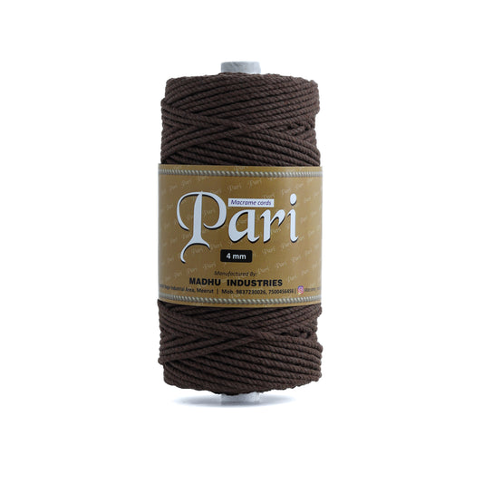 4mm Twisted (3Ply) | Coffee Brown | 150 Metres | 1kg Spool | Cotton | No 05