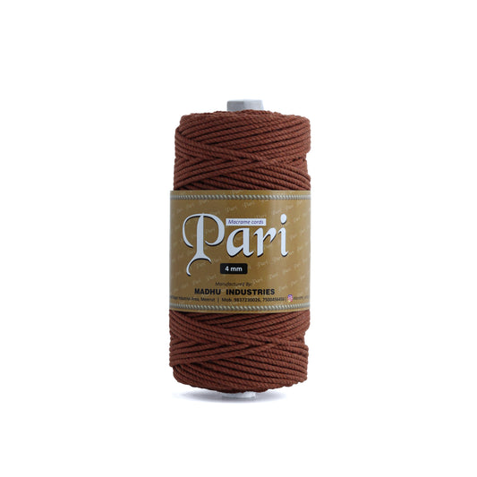 4mm Twisted (3Ply) | Chocolate Brown | 150 Metres | 1kg Spool | Cotton | No 06