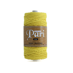 4mm Twisted (3Ply) | Yellow | 150 Metres | 1kg Spool | Cotton | No 08