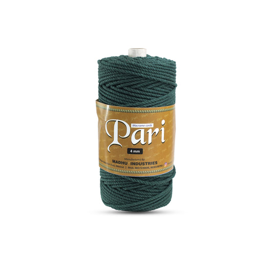 4mm Twisted (3Ply) | Forrest Green | 150 Metres | 1kg Spool | Cotton | No 10