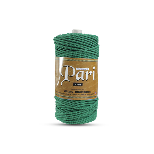 4mm Twisted (3Ply) | Green | 150 Metres | 1kg Spool | Cotton | No 11