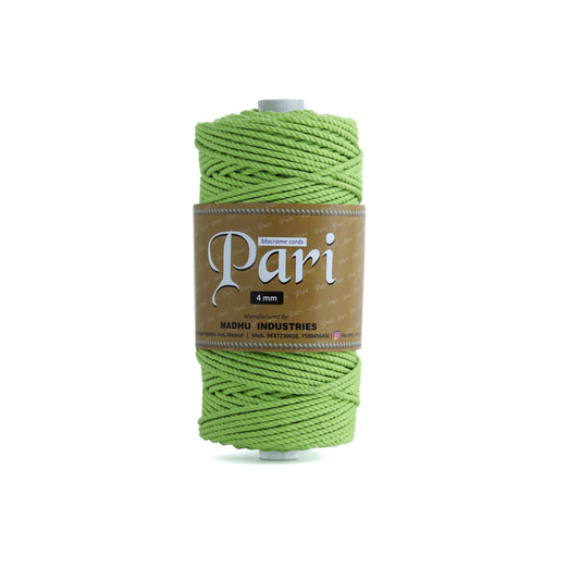 4mm Twisted (3Ply) | Parrot Green | 150 Metres | 1kg Spool | Cotton | No 13