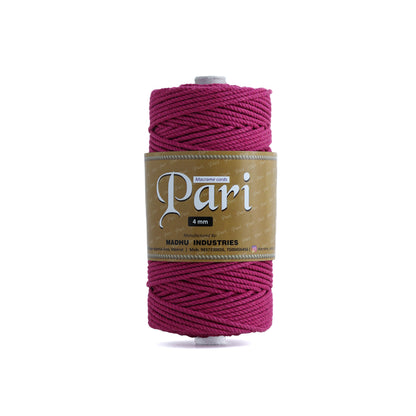 4mm Twisted (3Ply) | Hot Pink | 150 Metres | 1kg Spool | Cotton | No 16