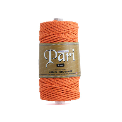 4mm Twisted (3Ply) | Orange | 150 Metres | 1kg Spool | Cotton | No 19