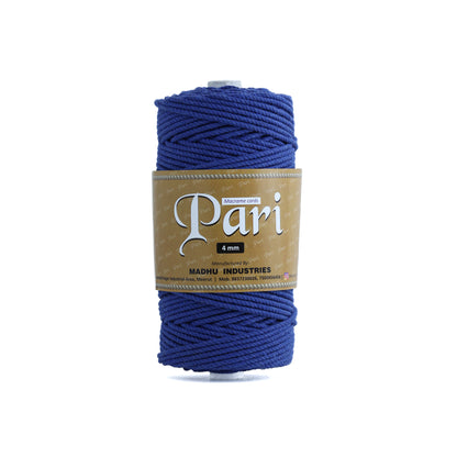 4mm Twisted (3Ply) | Sapphire Blue | 150 Metres | 1kg Spool | Cotton | No 20